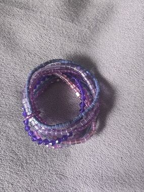 Multi Strand Purple Bracelet